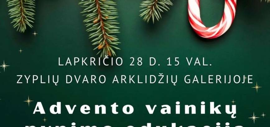 Advento vainiko pynimo edukacija