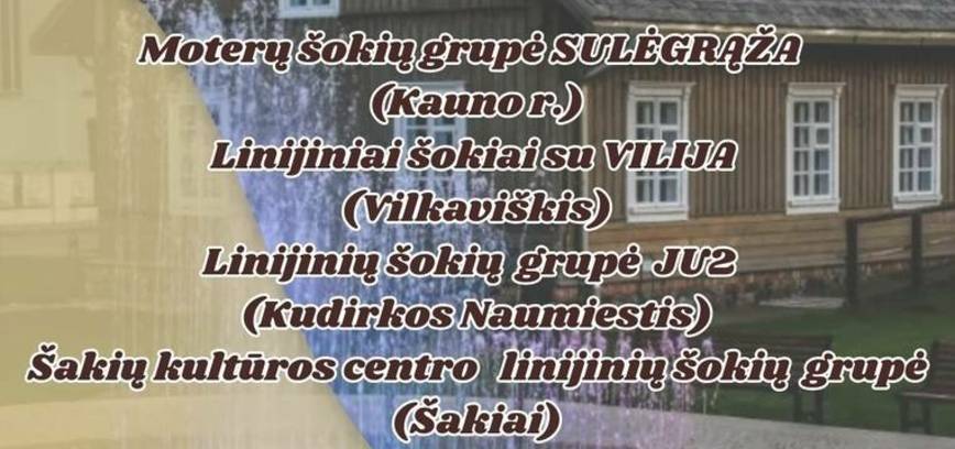 Linijinių šokių vakaras prie Sintautų fontano