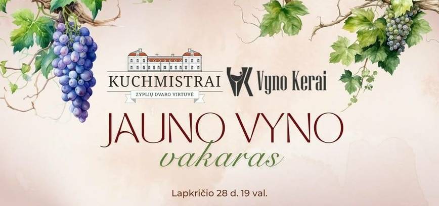 Jauno vyno vakaras Zyplių dvaro virtuvės restorane 