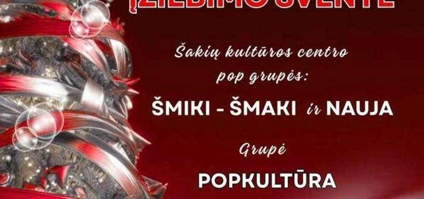 Kalėdų eglės įžiebimo šventė Šakiuose