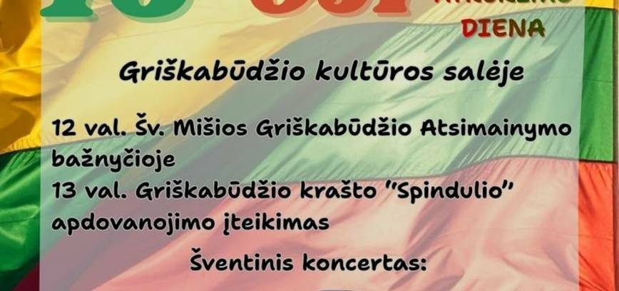 Lietuvos valstybės atkūrimo diena Griškabūdyje