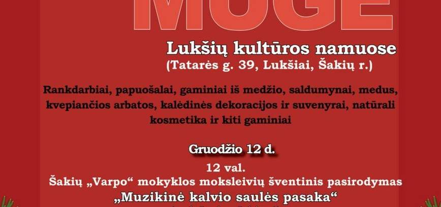Kalėdinė rankų darbo gaminių mugė