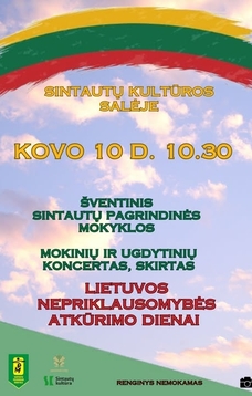 Koncertas Lietuvos Nepriklausomybės atkūrimo dienai Sintautuose