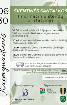 Kaimynadienis. Šventinės santalkos.