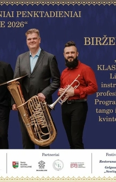Muzikiniai penktadieniai Gelgaudiškio dvare 2026 - varinių pučiamųjų kvintetas „BRASSPALVOS“