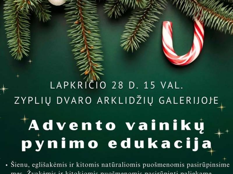 Advento vainiko pynimo edukacija