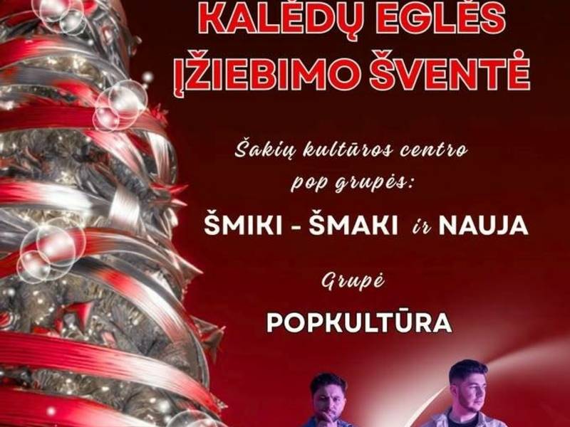 Kalėdų eglės įžiebimo šventė Šakiuose