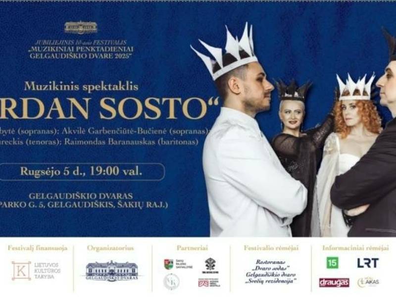 Muzikinis spektaklis "Vardan sosto". Festivalis muzikiniai penktadieniai Gelgaudiškio dvare.