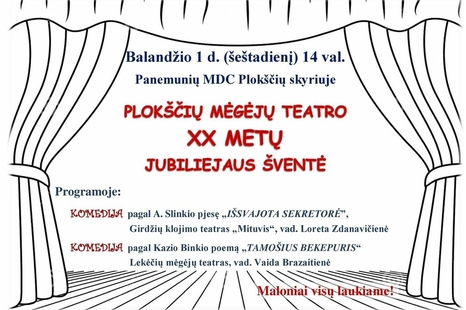 Plokščių mėgėjų teatro XX metų jubiliejaus šventė