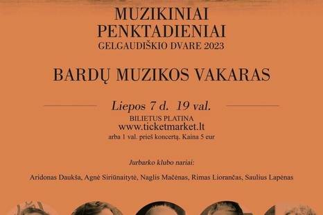 Muzikiniai penktadieniai Gelgaudiškio dvare 2023