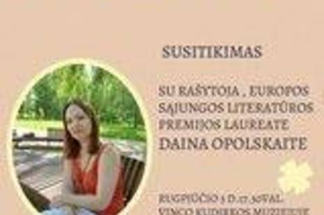 Susitikimas su rašytoja Daina Opolskaite