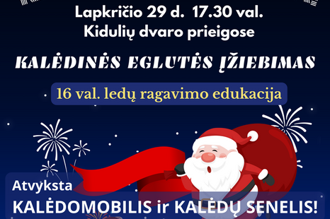 Kalėdinės eglutės įžiebimas Kiduliuose
