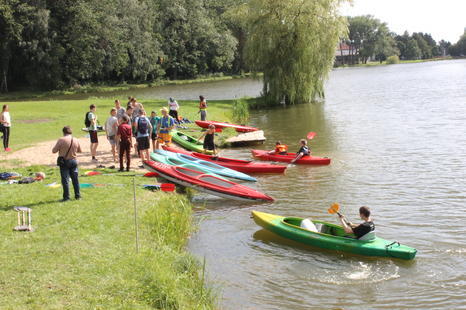 Kayak competition in Lake Sakiai